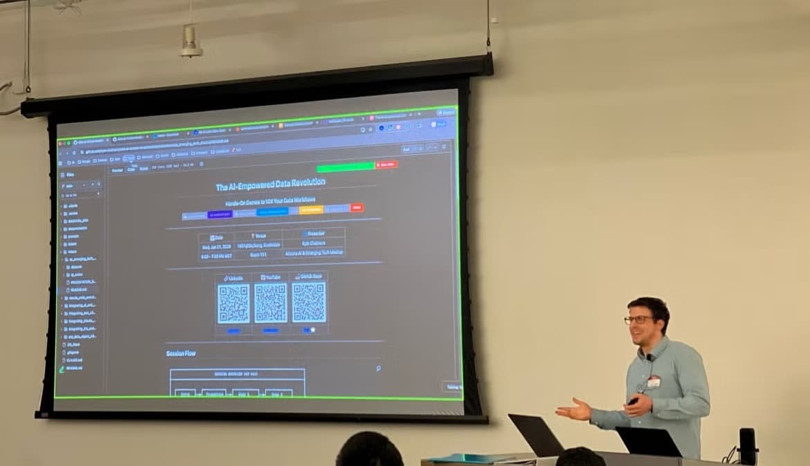 Kyle Chalmers presenting